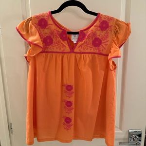 J. Marie orange shirt. Never worn. Size small